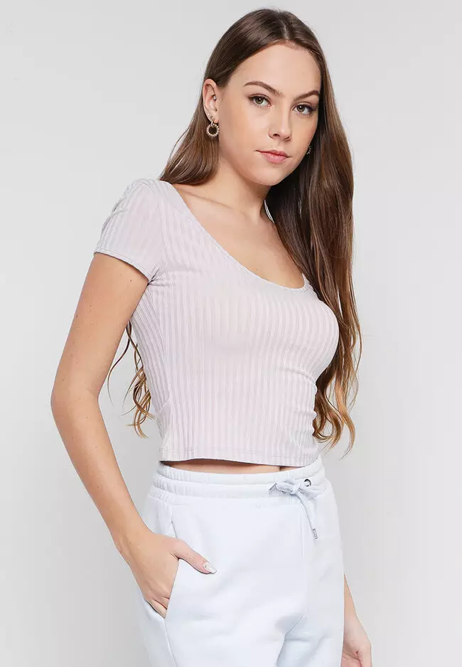 Buy H M Fitted Jersey Top 2024 Online ZALORA Philippines