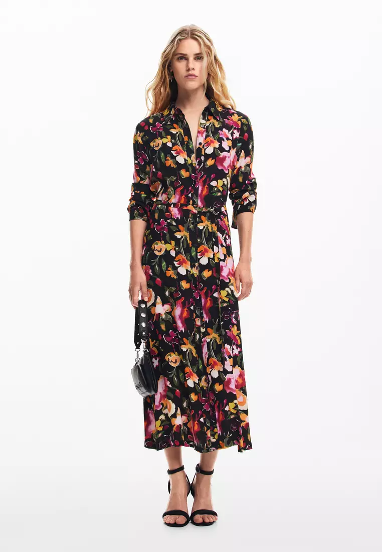 Desigual Woman Floral shirt dress.