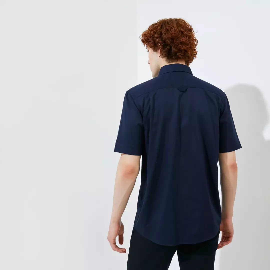 Jack Nicklaus Elwood Kemeja Pria Lengan Pendek Slim Fit Navy Colour Navy