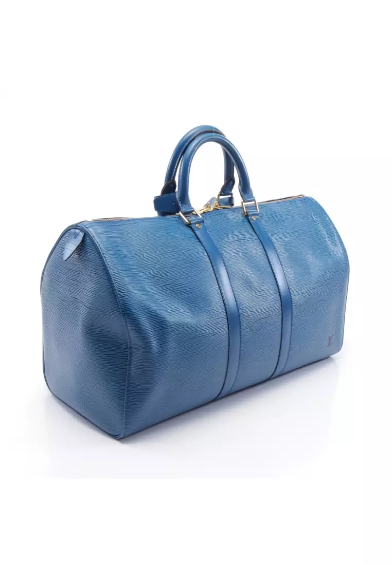 Louis Vuitton Keepall Toledo Epi Blue 50 Duffel Bag