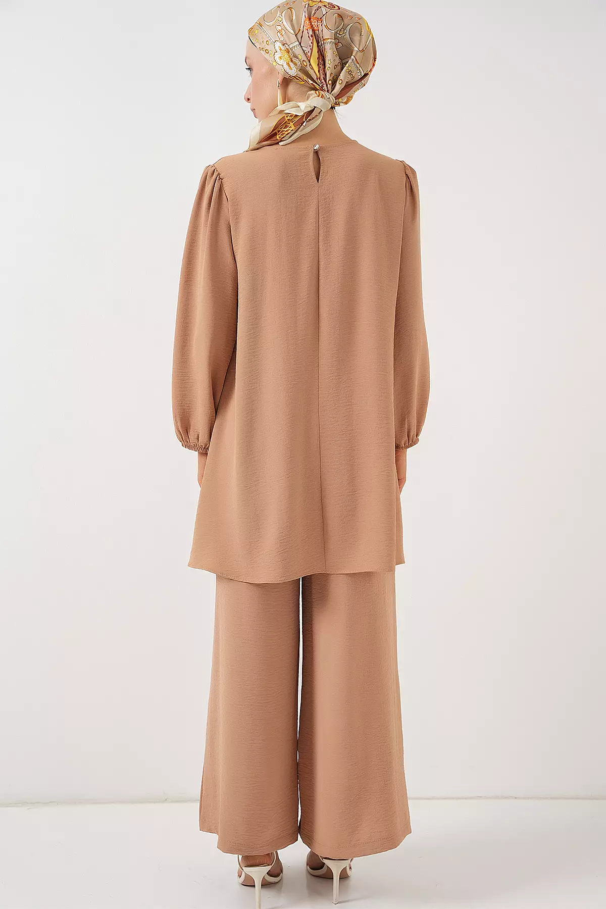 Ayrobin Tunic Pants Bottom Top Set 6712 - Mink