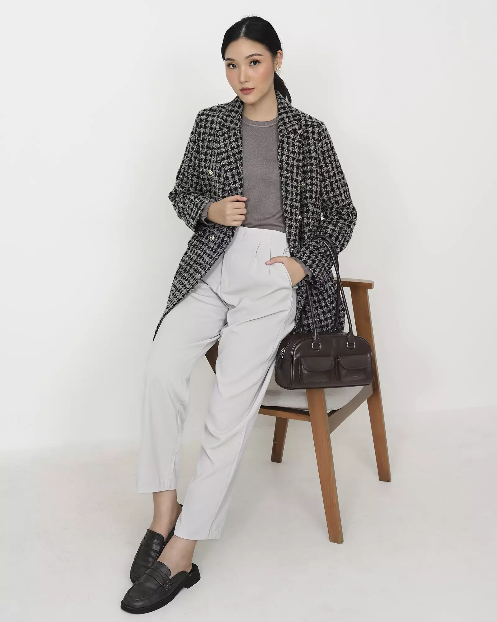 Geulis.id CASSIDY COAT - Grey