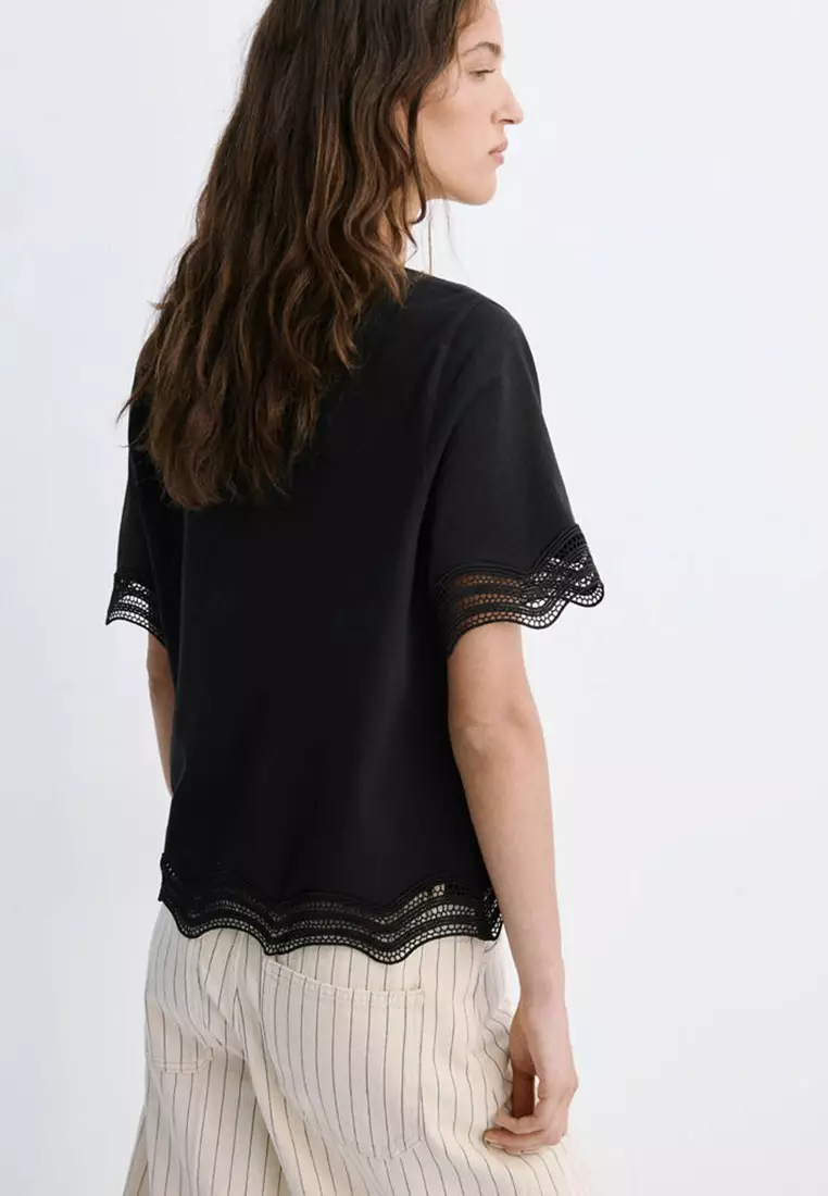 Cotton Top With Broderie Anglaise Details
