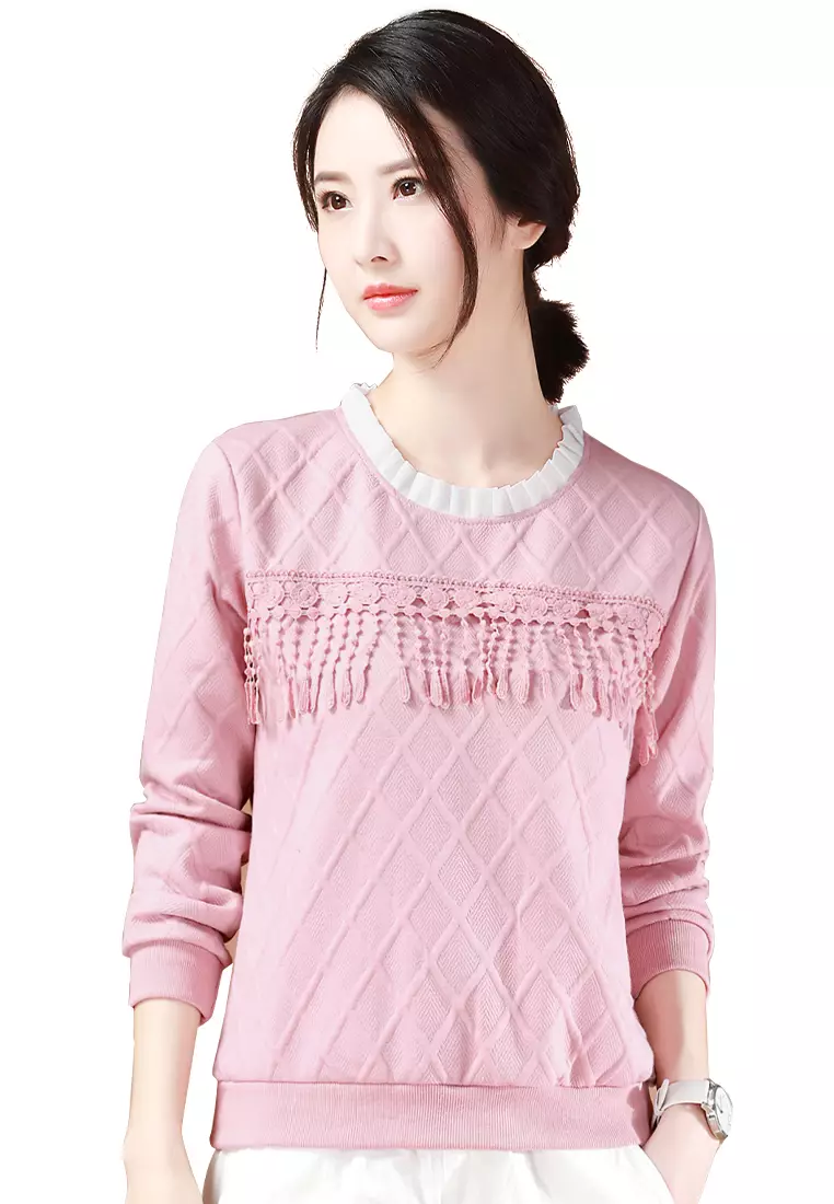 Buy Its Me Sweet Hit Color Tassel Sweater T-Shirt 2025 Online