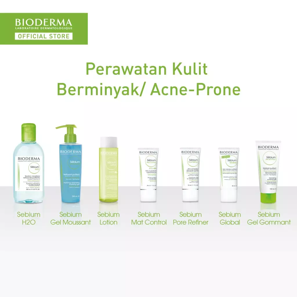 Bioderma Sebium Gel Moussant 200 ml - Facial Wash untuk Kulit Kombinasi / Berminyak / Berjerawat