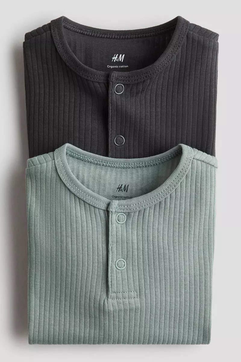 2-pack ribbed jersey tops