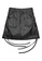 DRUM black Faux Leather Drawstring Mini skirt- Black C7D05AA28A589DGS_4