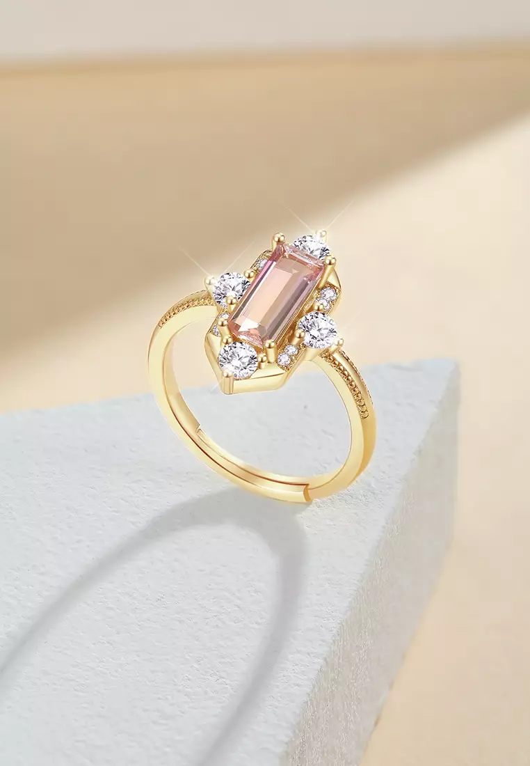 Cincin Wanita Fashion Korea Original Zircon 5A Titanium Perhiasan Cincin Cewek Free Size Anti Luntur