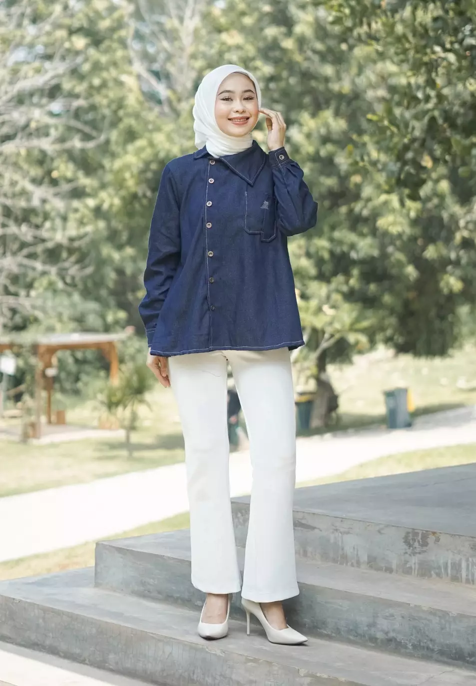 Rossie Denim Shirt - Blue Denim