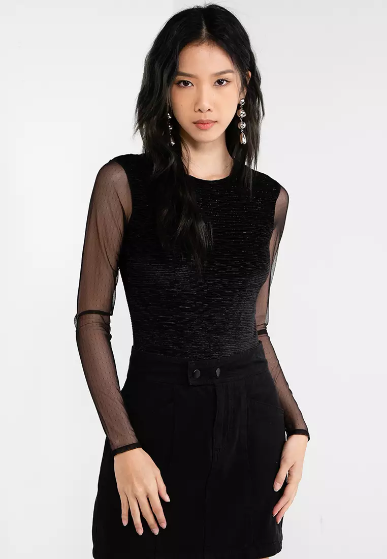 Buy Desigual Tulle Bodysuit 2025 Online ZALORA Philippines