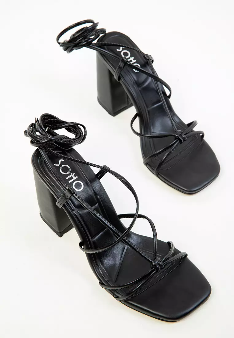 Black Women's Classic Heeled Shoes 20324