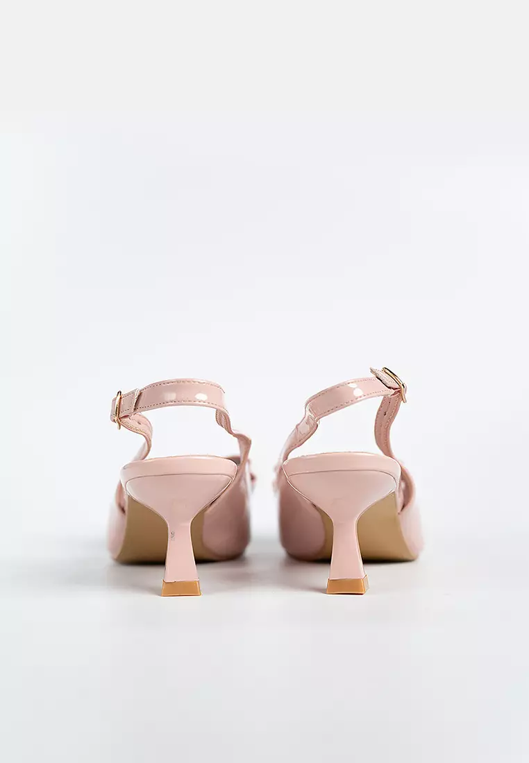 Winnie  Bow Flared Heels