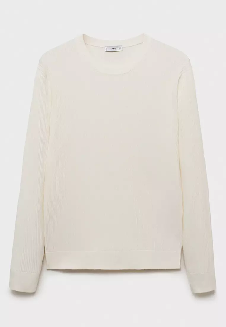 Fine Rib-Knit Cotton Sweater