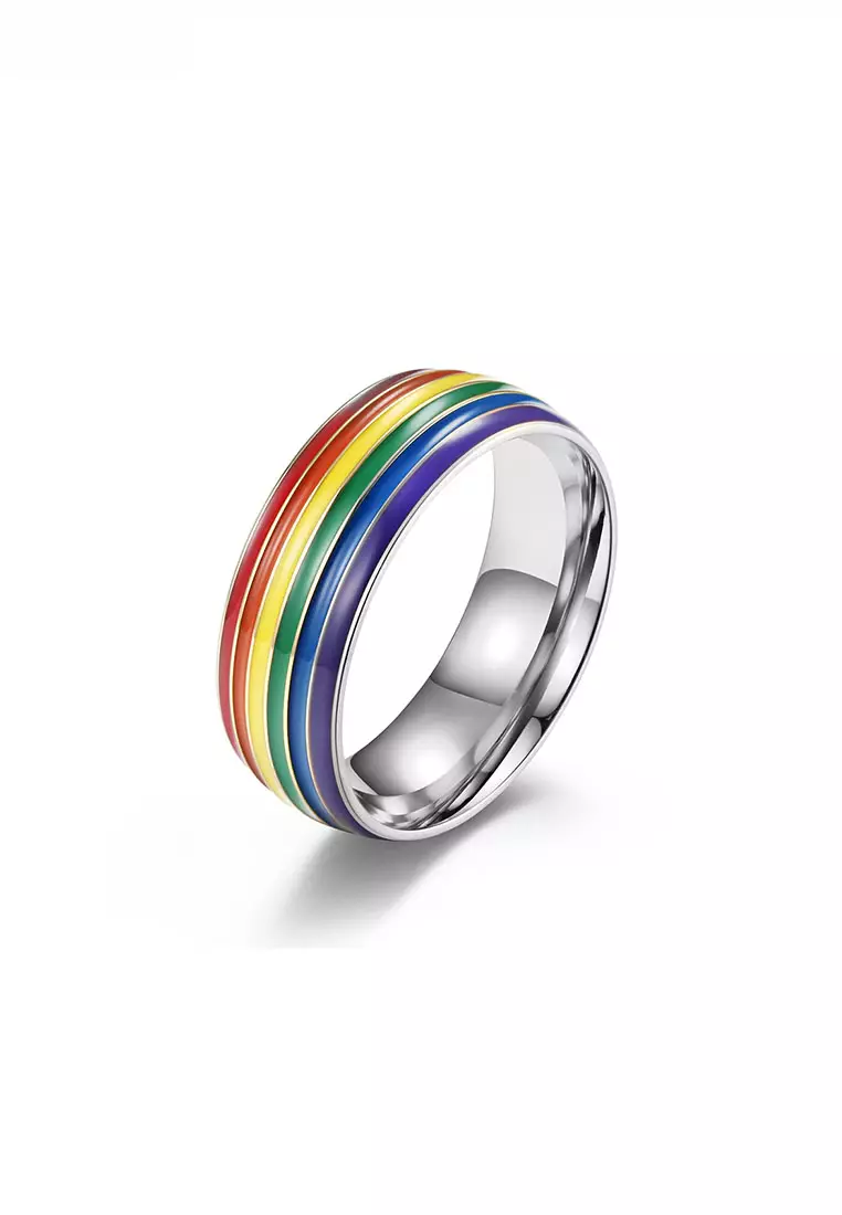 Rainbow discount titanium ring