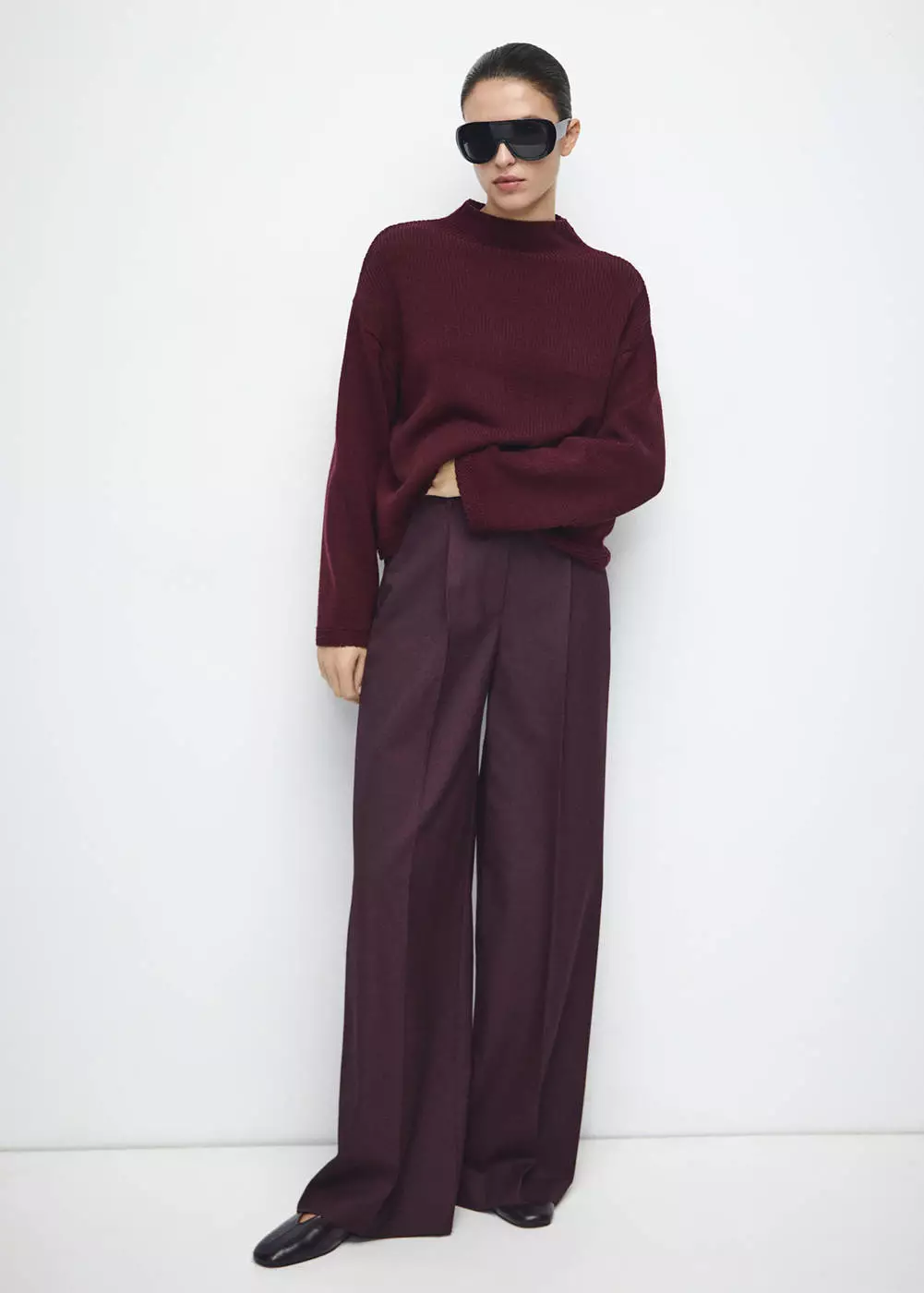 Sweater rajut kerah perkins