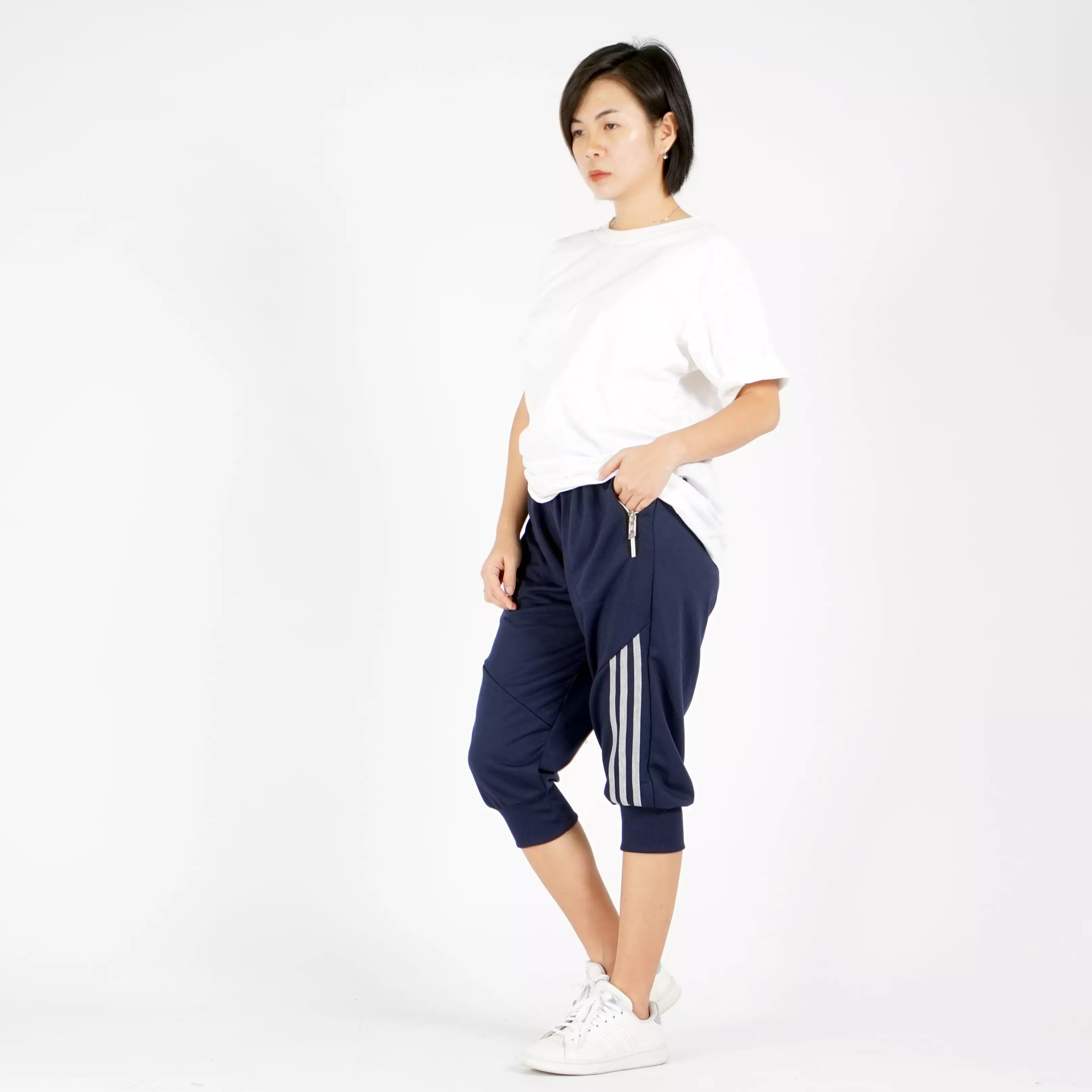 Stevi Jogger Pant Joger Pant Wanita Joggerpants Jogerpants Wanita 3/4 - NAVY