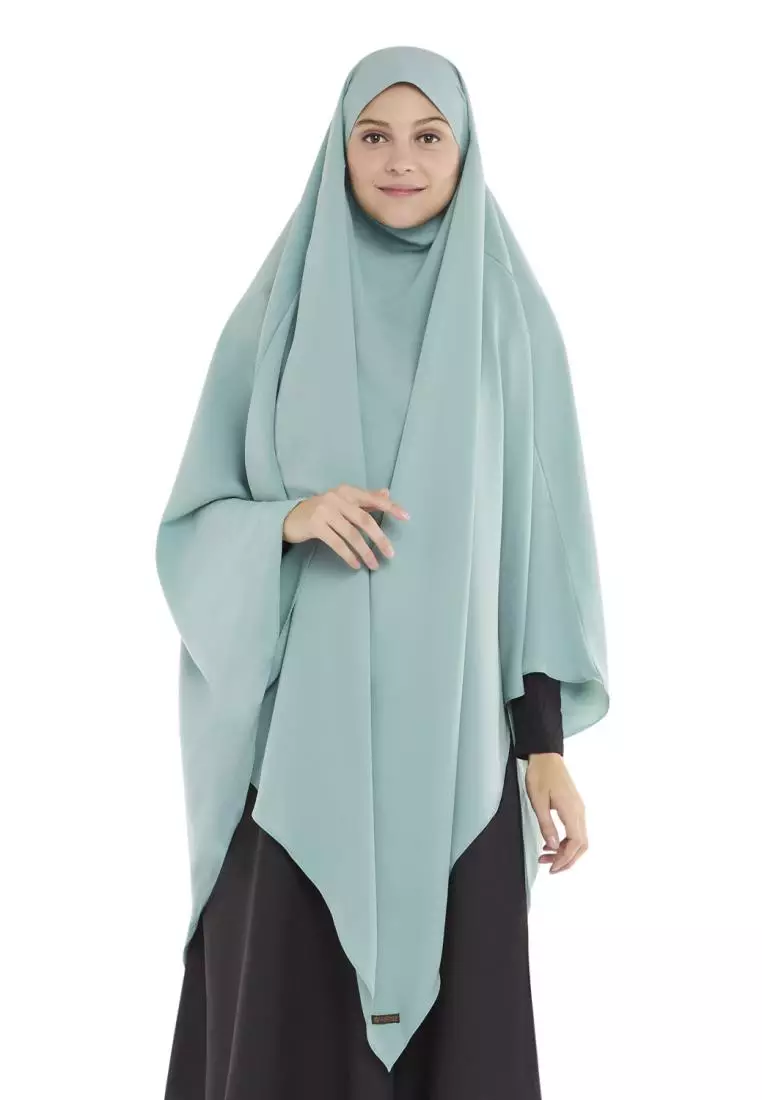 Queenza Zayidan French Khimar Hijab Ameera - Hijau Muda