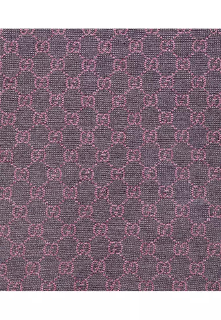 Gg Jacquard Pattern Knitted Scarf