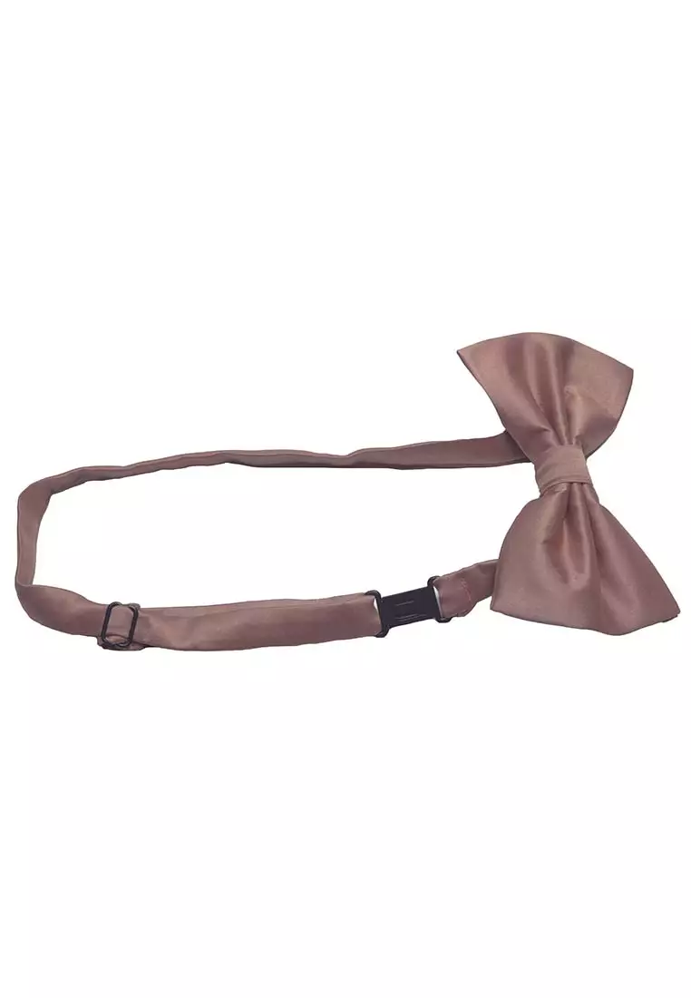 Houseofcuff Dasi Kupu Bowtie Pocket Square Saputangan Coklat A05