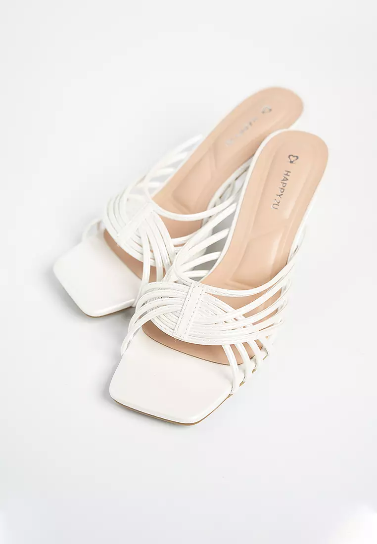 Yaya Glitter Strap Heels