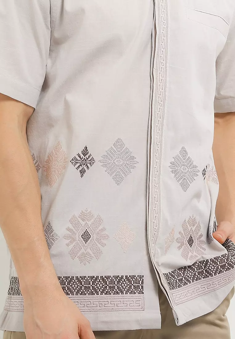 Oatmeal Short Sleeve Baju Koko