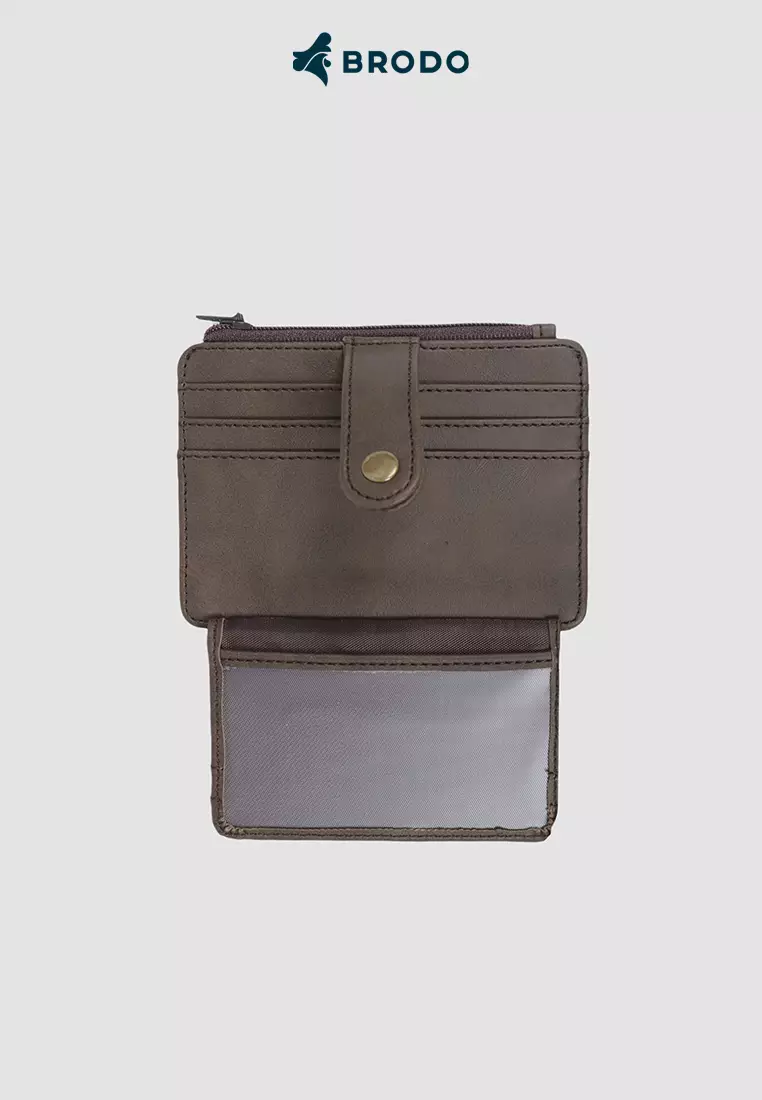 BRODO - Porto Synthetic Leather Card Wallet Brown