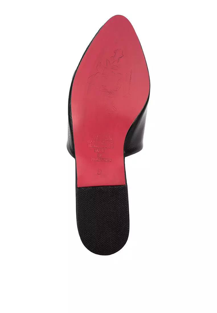 Leather Flats Mules