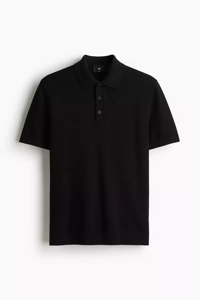 Slim Fit Textured polo shirt