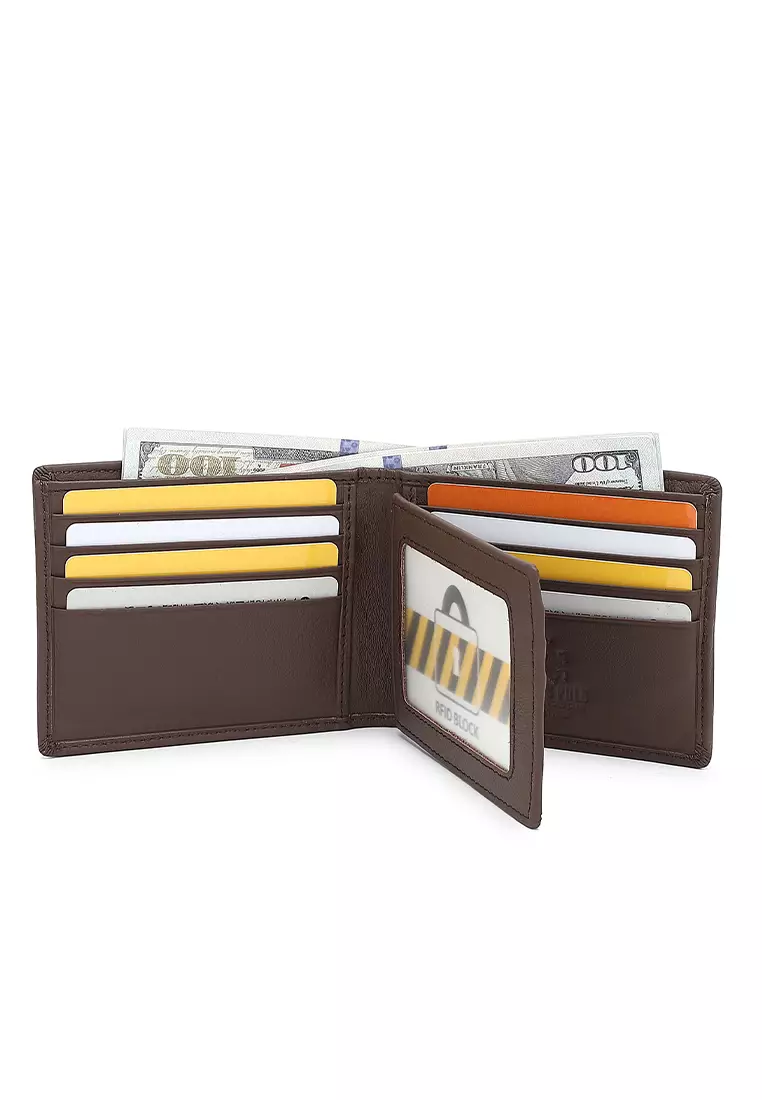 Genuine Leather RFID Short Wallet (Dompet Pendek Kulit Asli RFID Pria) - Cokelat