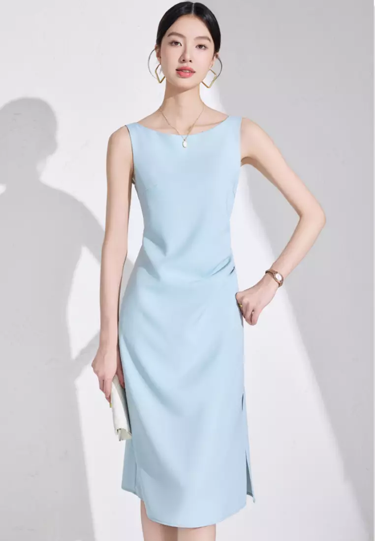 Sleeveless Ruched Dress CA26041021GR