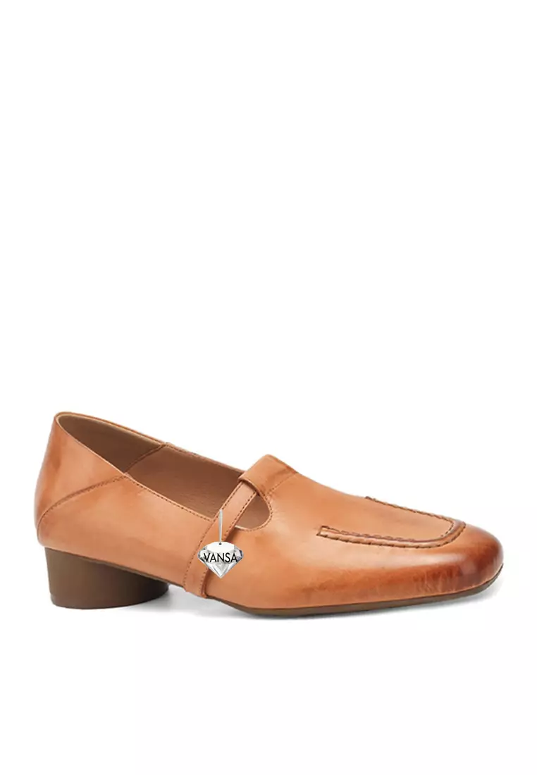 Discount on Twenty Eight Shoes  shoes - SKU: VANSA Top Layer Cowhide Square Toe Loafers VSW-F-7080