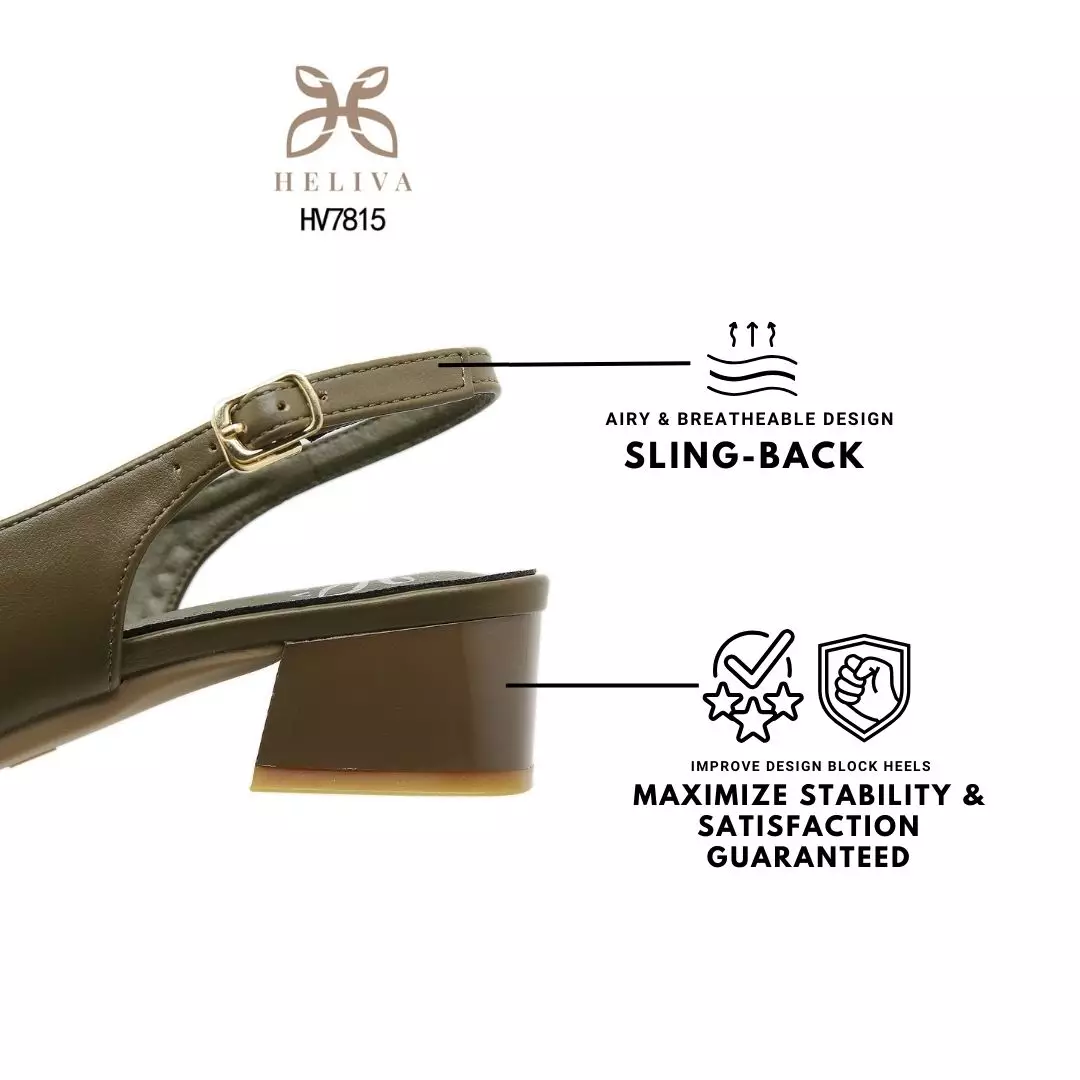 Heliva Enel Modern Loafer-Inspired Heels with Slingback Design & Iconic Bit Ornament HV7815
