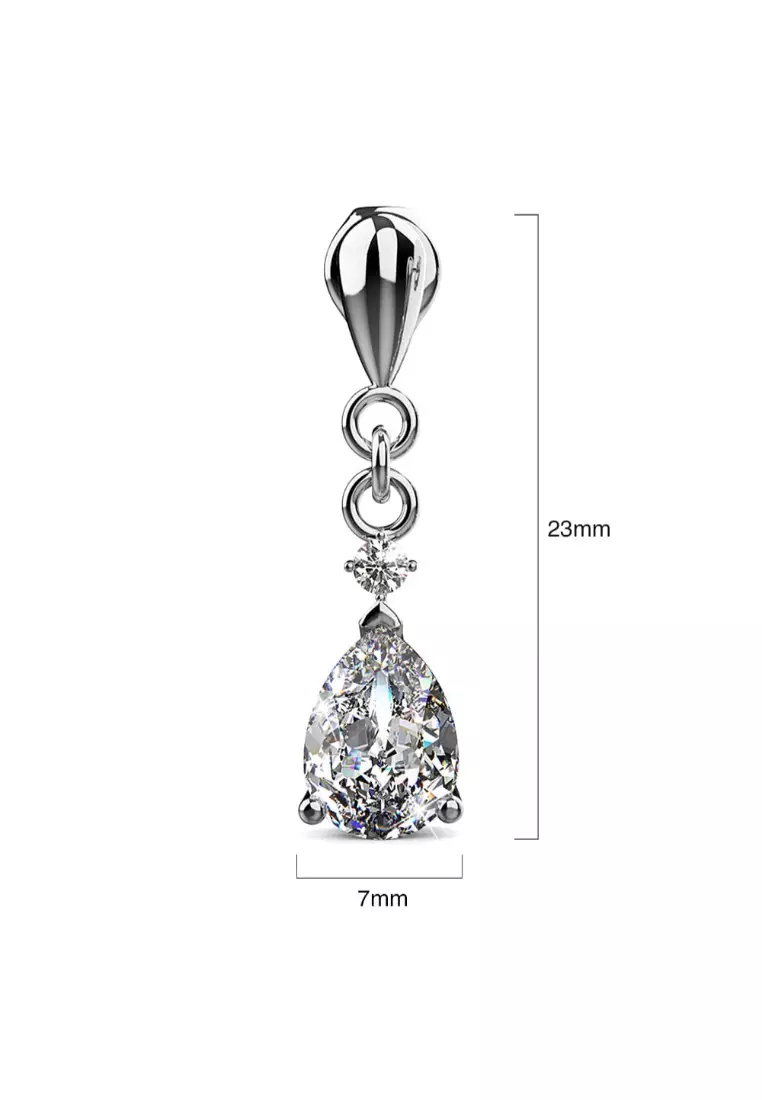 Buy Krystal Couture Anastacia Drop Earrings Embellished with SWAROVSKI ...