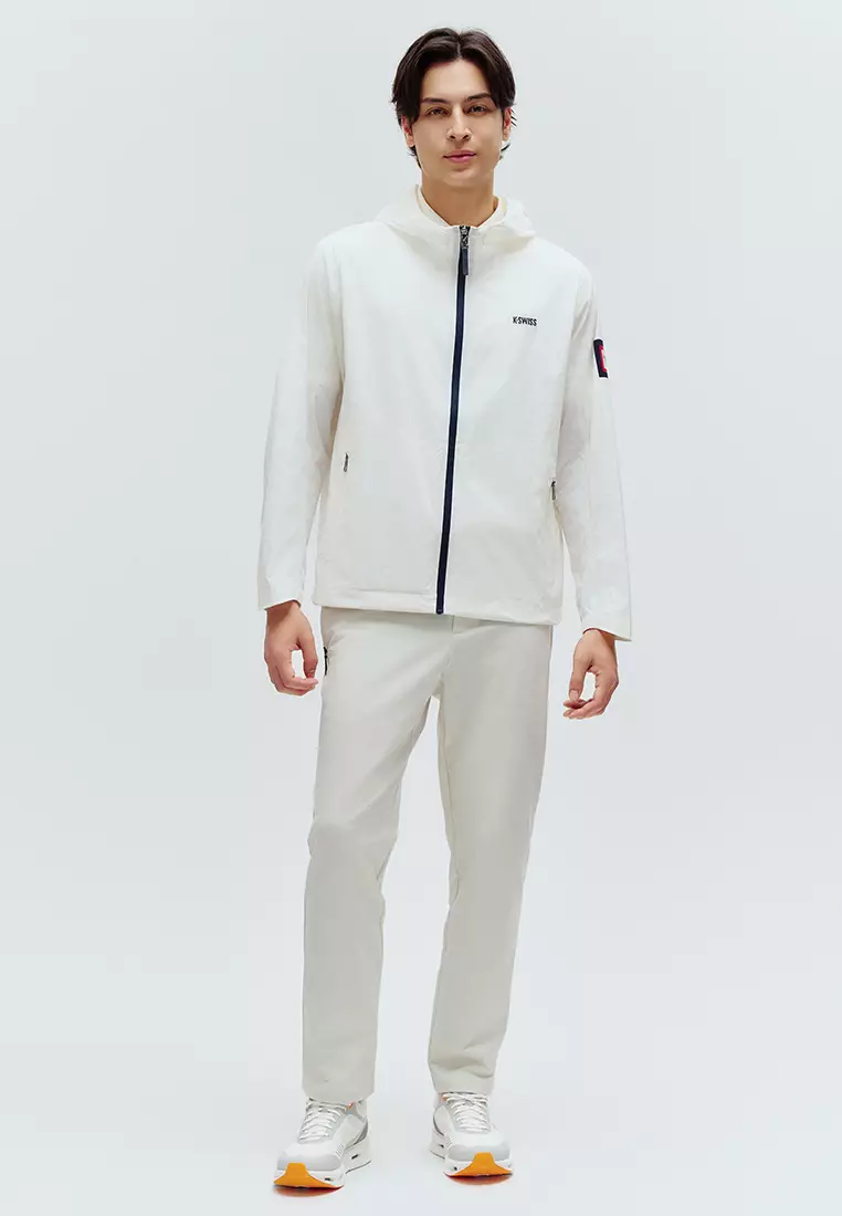 男裝 K-SWISS LOGO 連帽外套