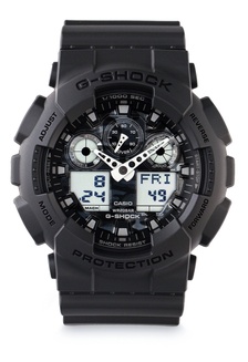 Jual G Shock Casio G Shock Jam Tangan Pria Black Resin Ga 110bt 1adr Original Zalora Indonesia