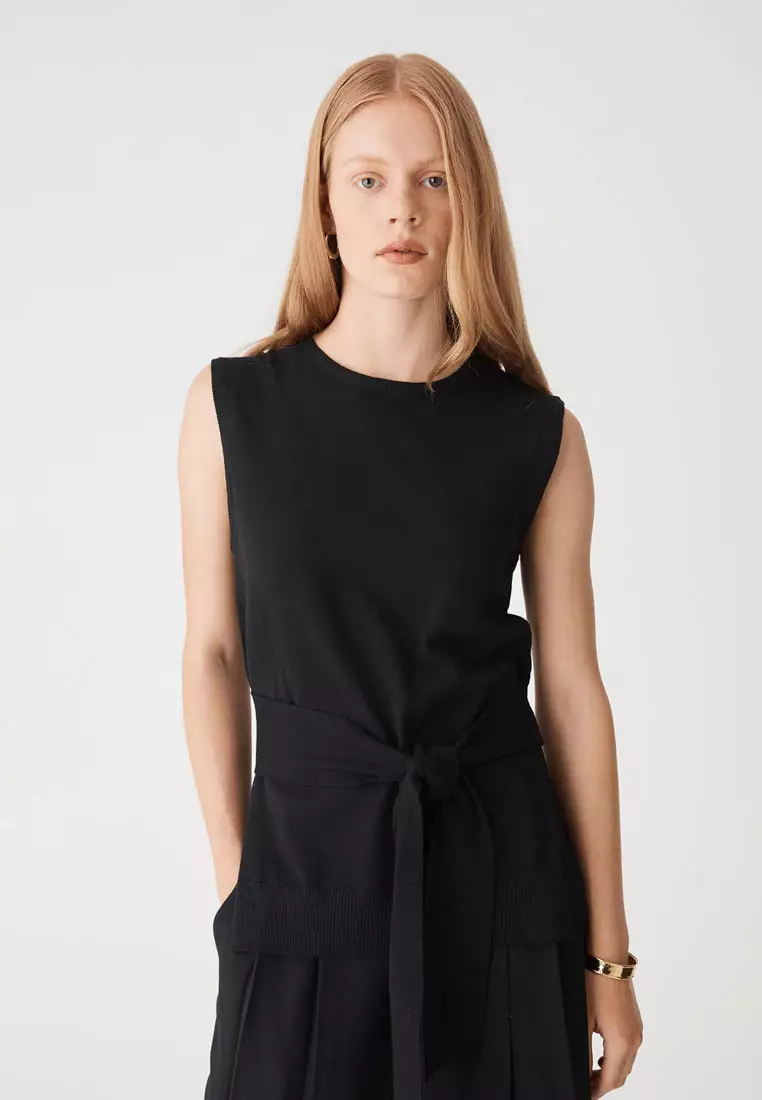 Nora Sleeveless Tie Waist Knit