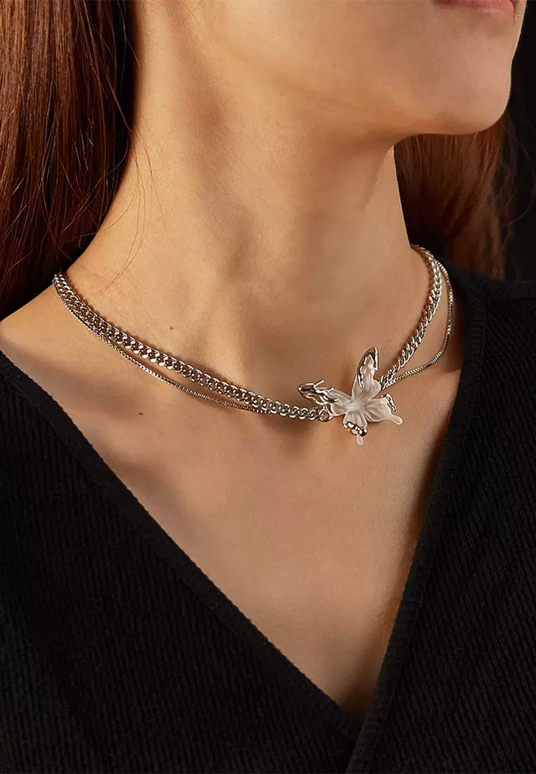 蝴蝶鎖骨鏈項鍊