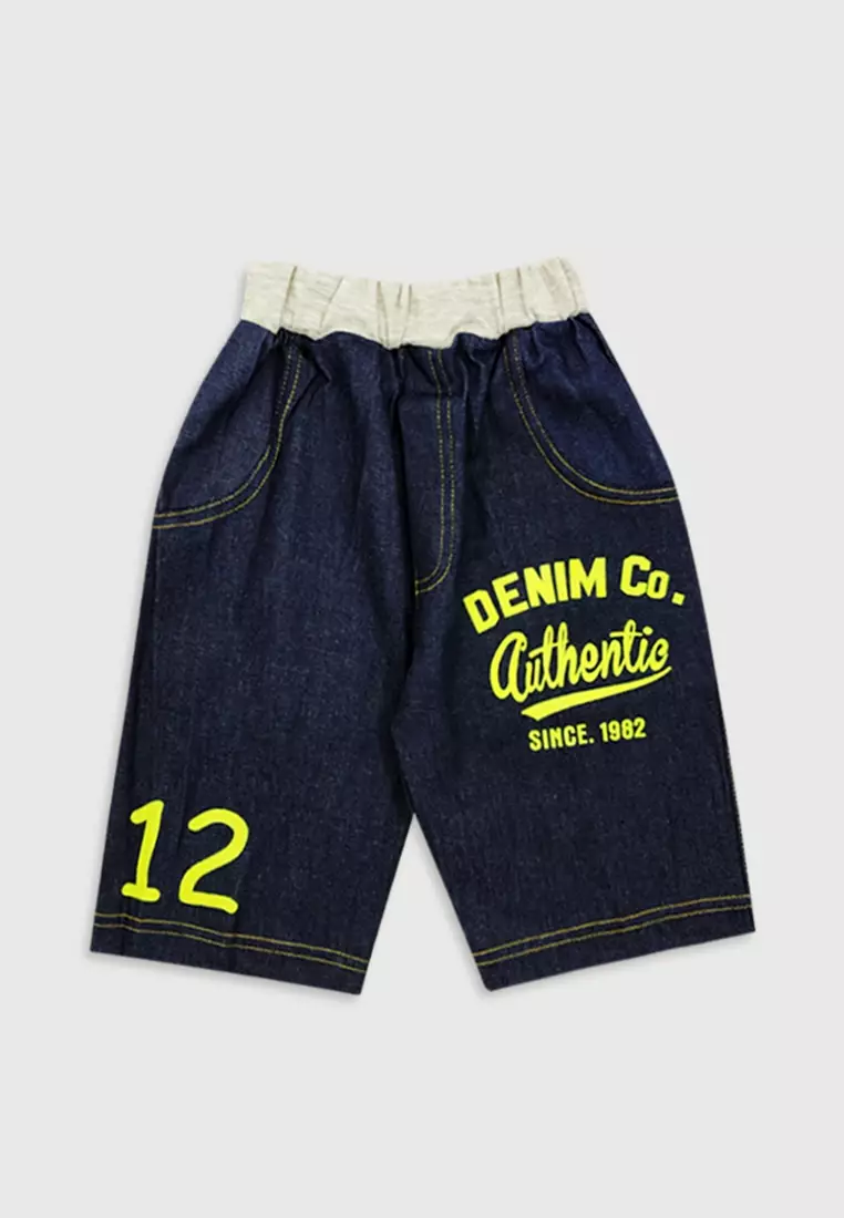 Wakakids Setelan Anak Laki Laki Denim Authentic 2602 Biru Abu