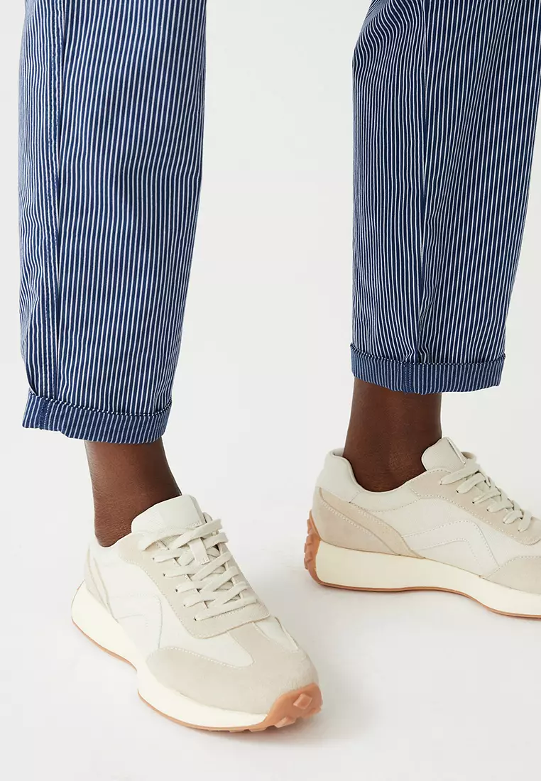 Cotton Rich Striped Slim Fit Chinos