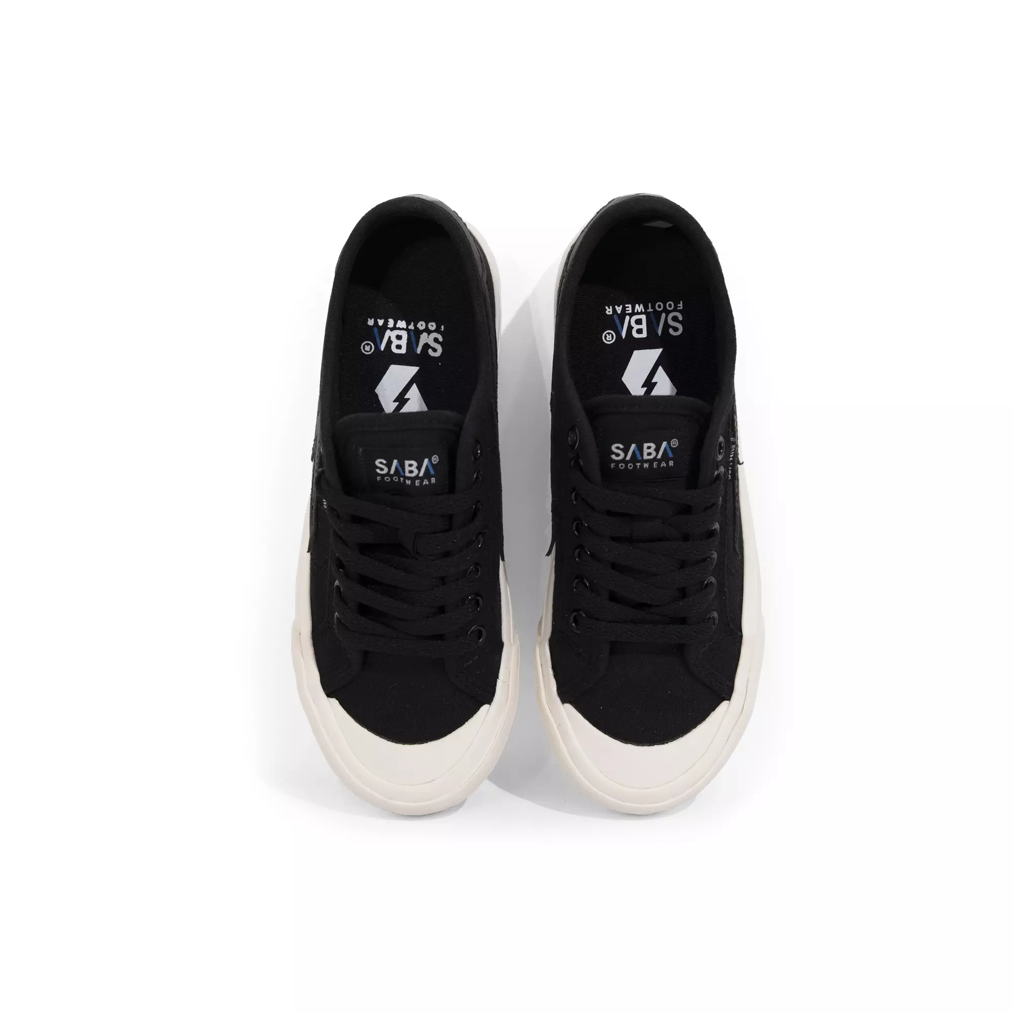 SABA Titan All Black White - Sepatu Sneakers Casual Pria Wanita