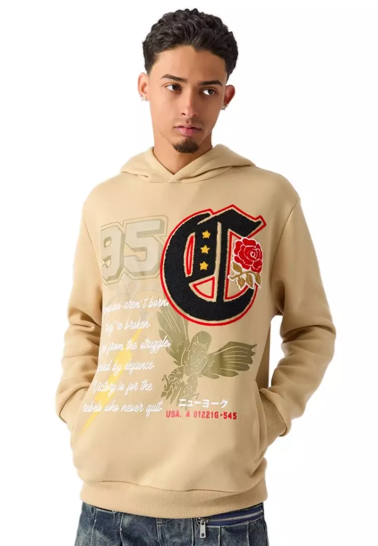 Buy REASON NYC Streetwear - Chenille Hoodie - Khaki 2026 Online | ZALORA