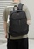Lara black Men's Plain Water-proof Wear-resistant Nylon Zipper Backpack - Black F6064AC25F1342GS_7