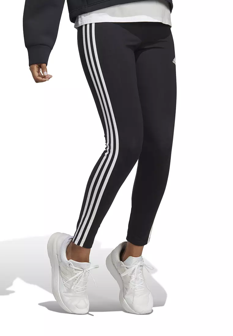 Jual ADIDAS essentials 3-stripes high-waisted single jersey leggings ...