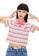 Twenty Eight Shoes pink Short Contrast Stripe T-shirt HH0030 B5F8DAA10AF9DBGS_1