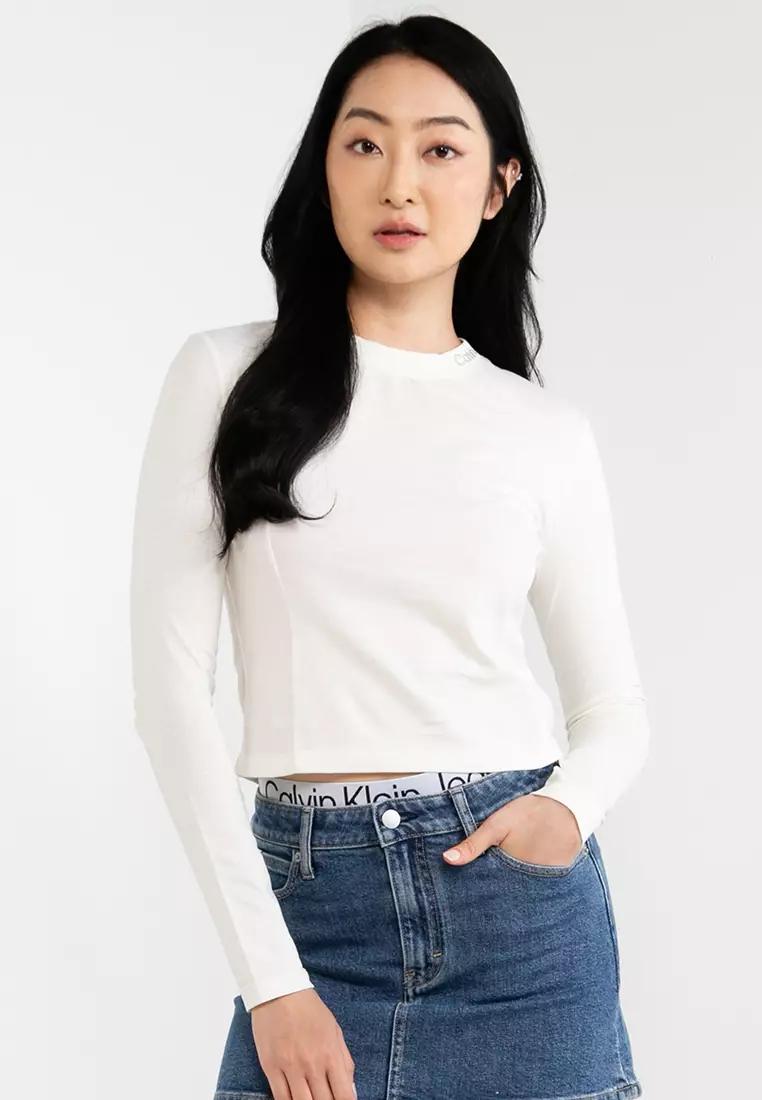 Calvin klein on sale long sleeve white