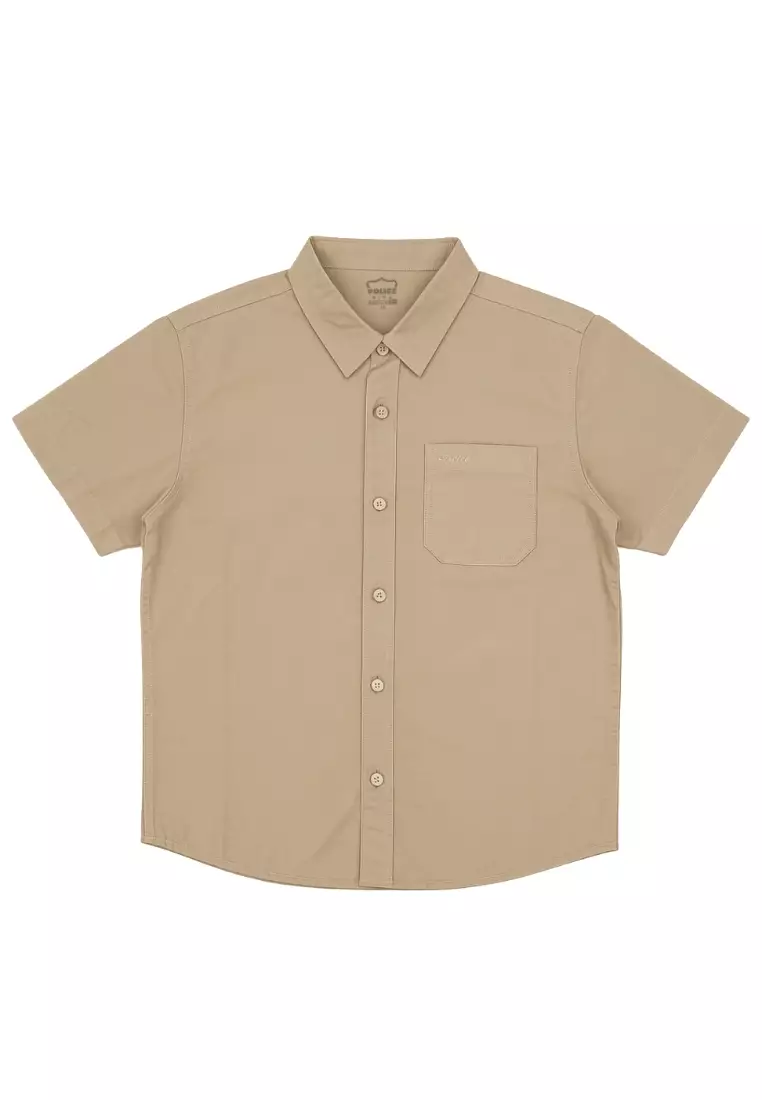 POLICE Kemeja Polos Cotton Anak Laki Laki