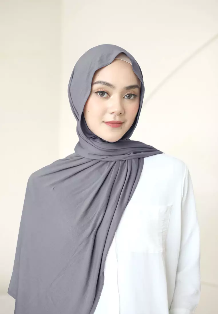 Pashmina Meleyot Basic Tencel Premium - Stormy Grey
