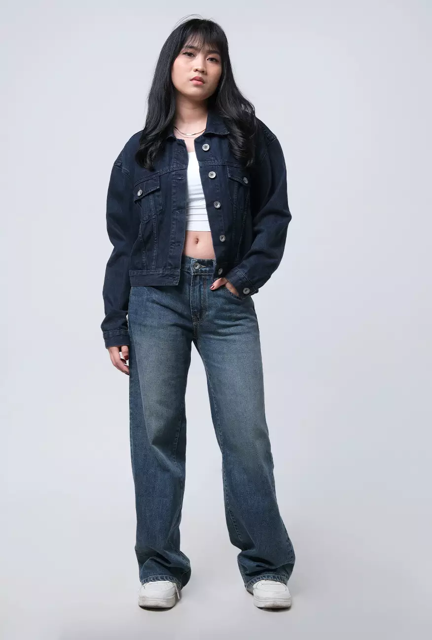 Jaket Wanita New Logo Od Blue