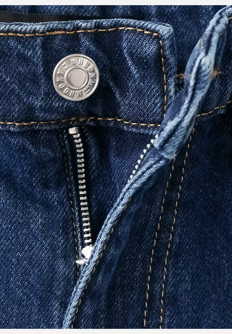 Wide Leg Mid-Rise Jeans