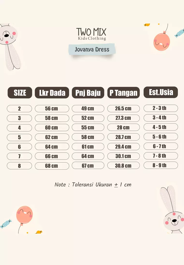 Two Mix - Dress Anak Perempuan Lucu Lengan Panjang - Baju Tunik Atasan Anak Cewek 1- 8 Tahun 4369 Sage